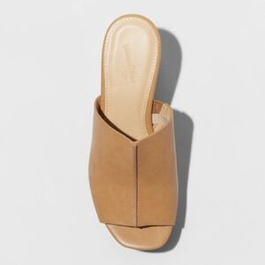 Women’s peony platform mule heels - universal thread cognac size 8.5